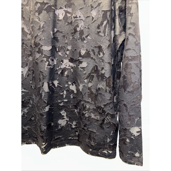 COS Blouse Top Womens Sz M Black Burnout Sheer Pullover Contemporary Minimalist - Picture 4 of 8